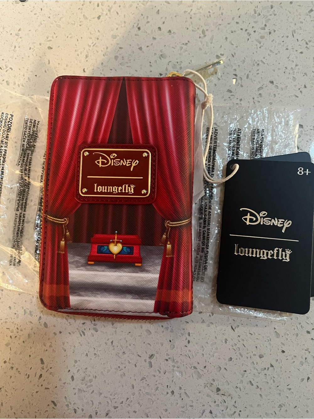 Disney Loungefly Evil Queen wallet- Burgundy, Gold, Purple - Picture 2 of 8